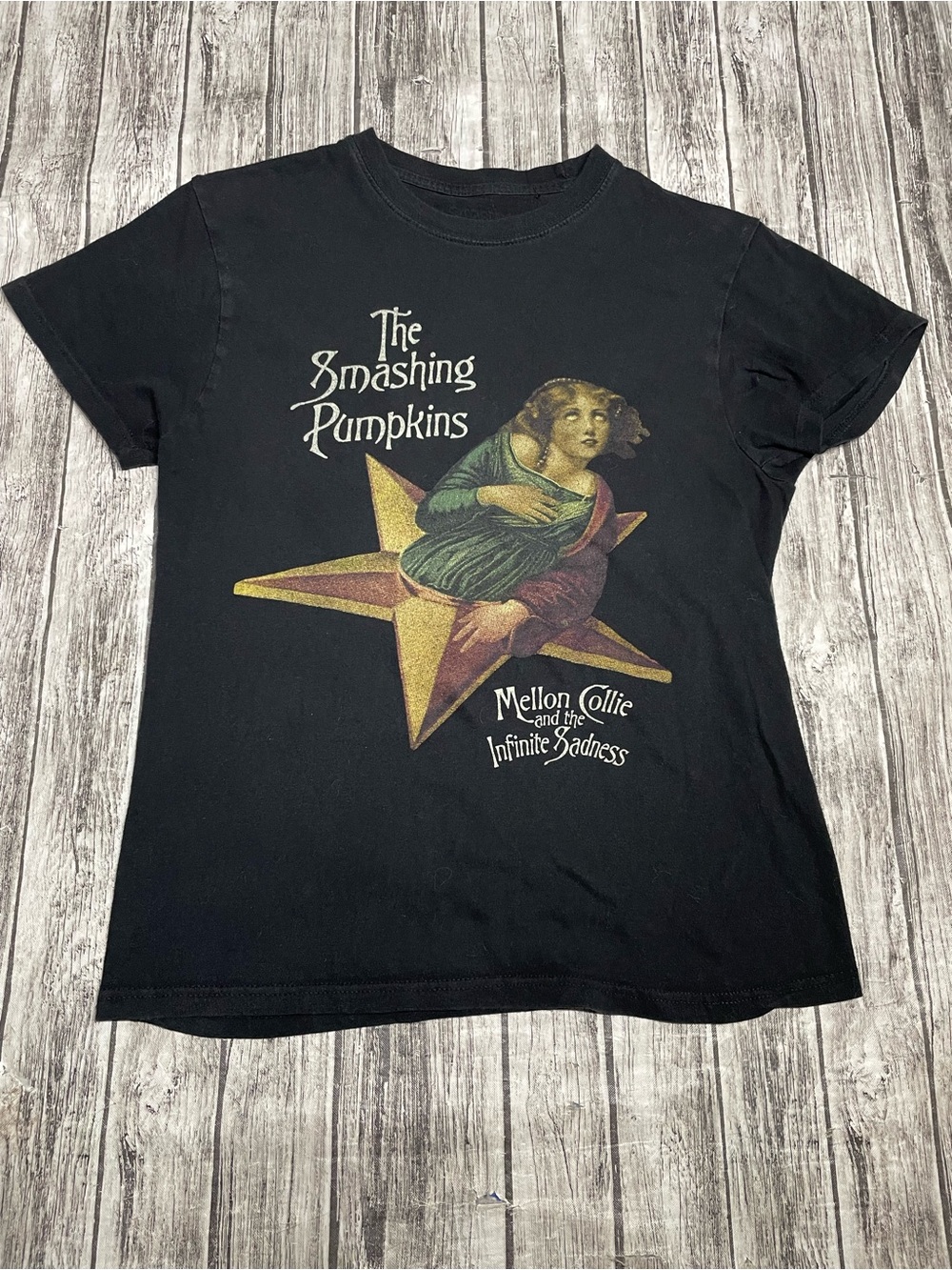 Ladies Small black Vintage Smashing Pumpkins t-iconic Mellon Collie & the Infini